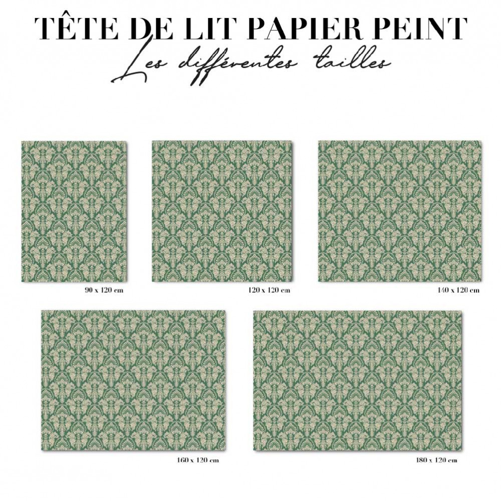 Tête de lit - art déco vert