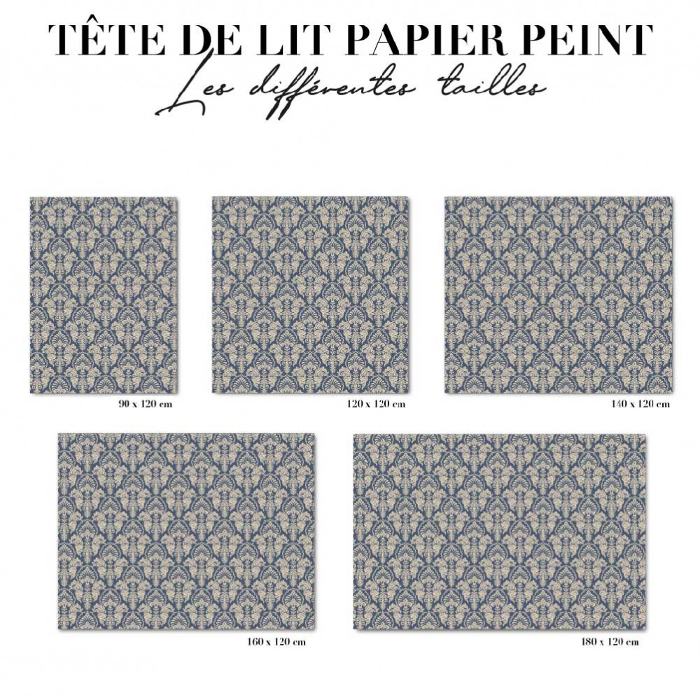 Tête de lit - art déco bleu