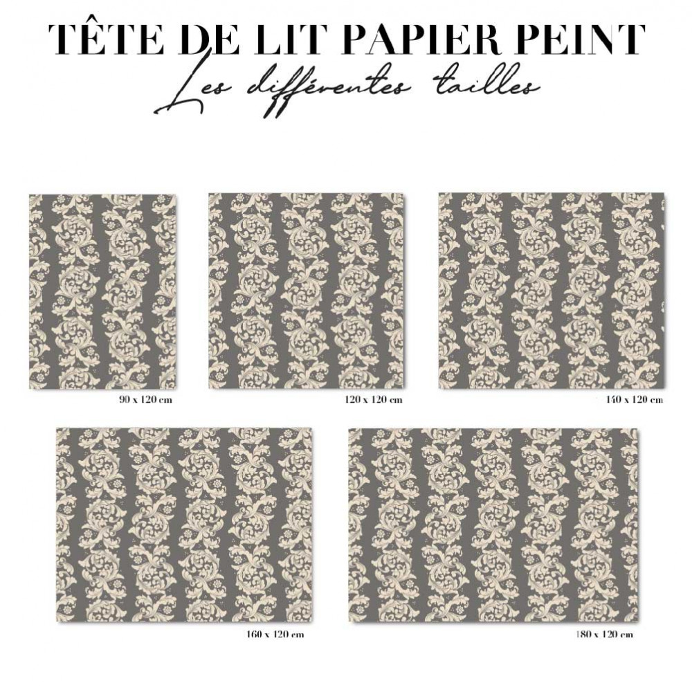 Tête de lit - art déco gris