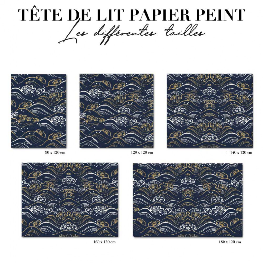 Tête de lit - art déco bleu