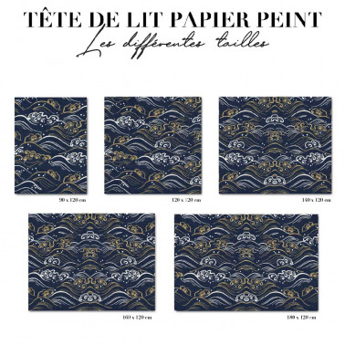 Tête de lit - art déco bleu