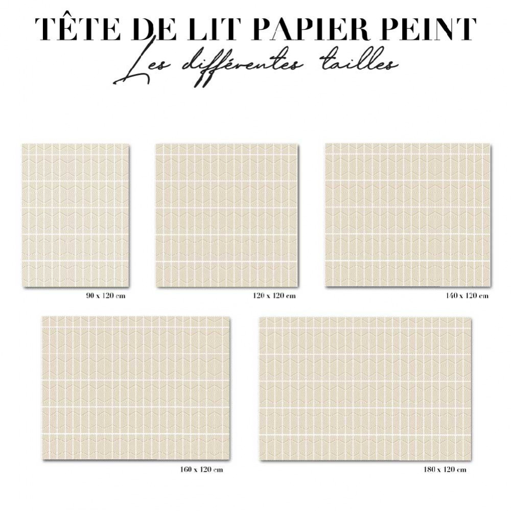 Tête de lit - art déco beige