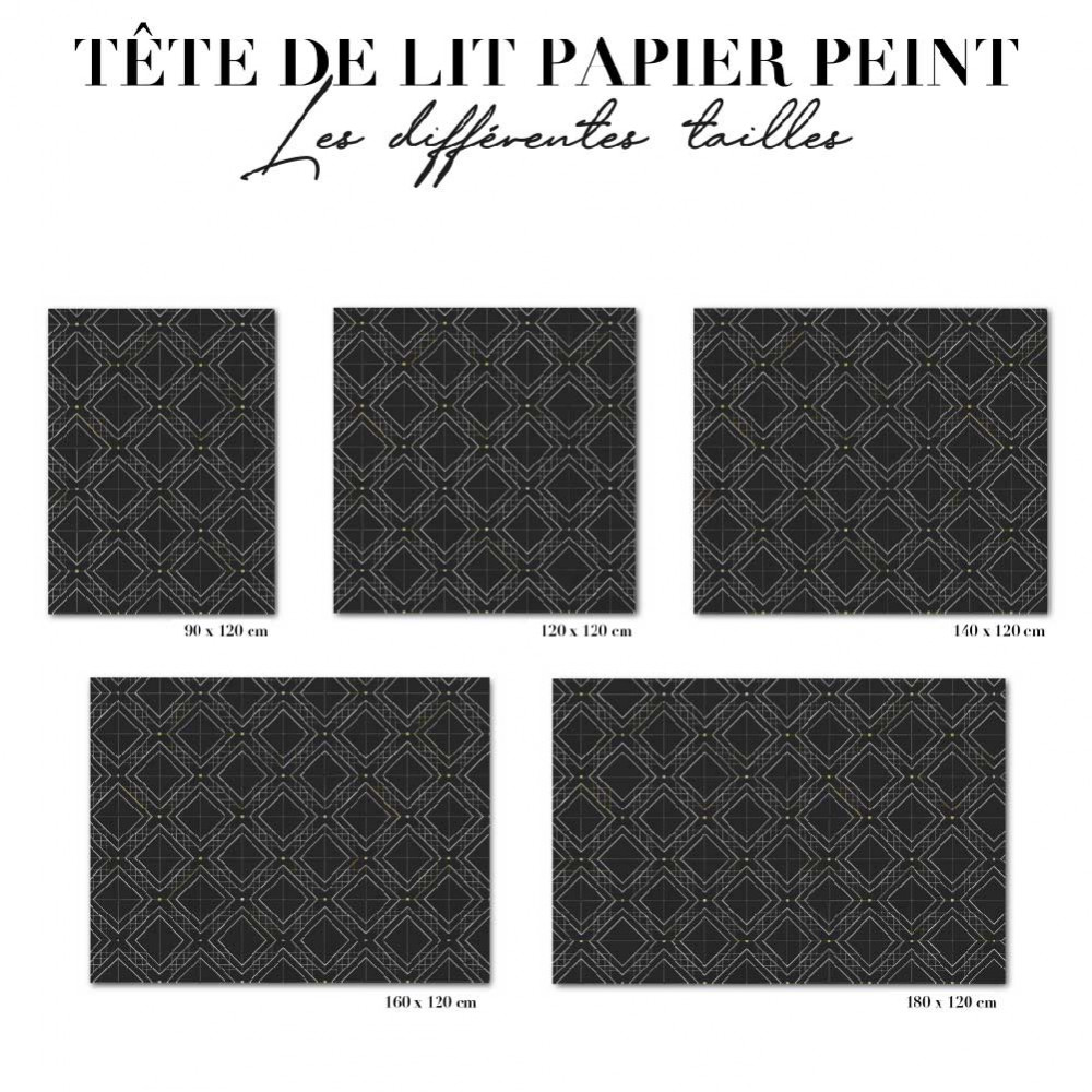 Tête de lit - art déco noir