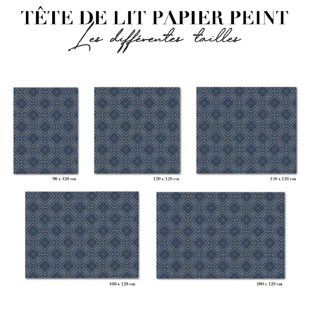 Tête de lit - art déco bleu