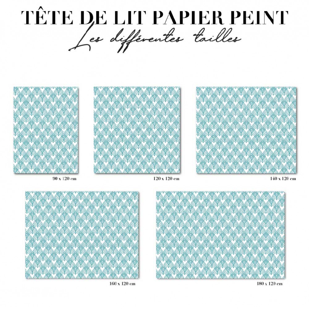 Tête de lit - art déco bleu