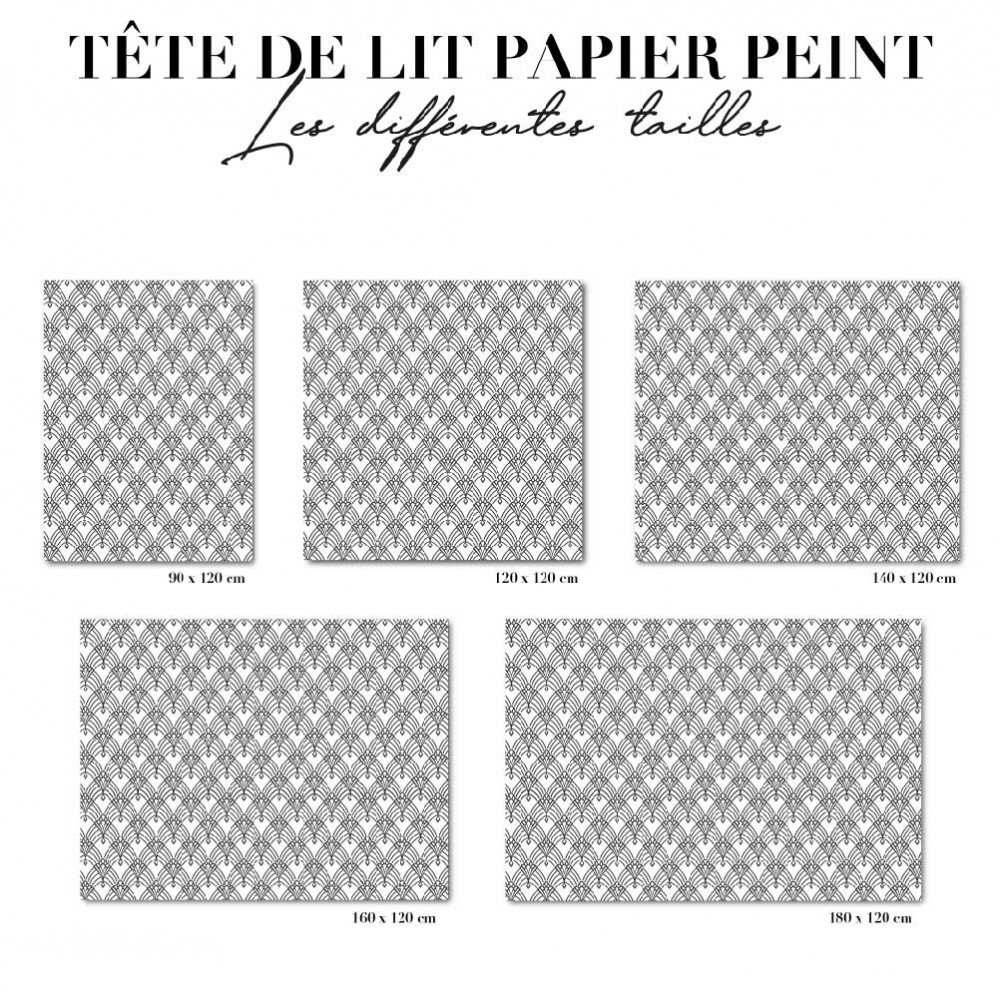 Tête de lit - art déco gris