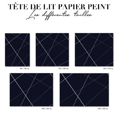 Tête de lit - graphique bleu