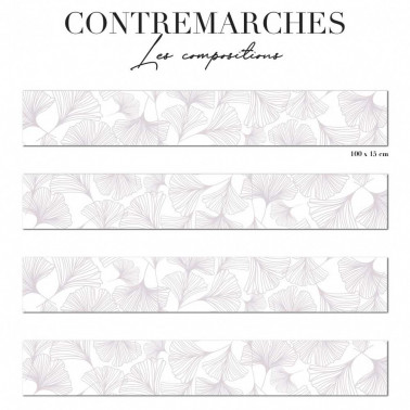 contremarches uniformes - floral rose