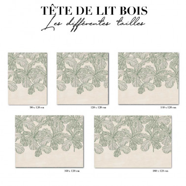 Tête de lit - floral vert