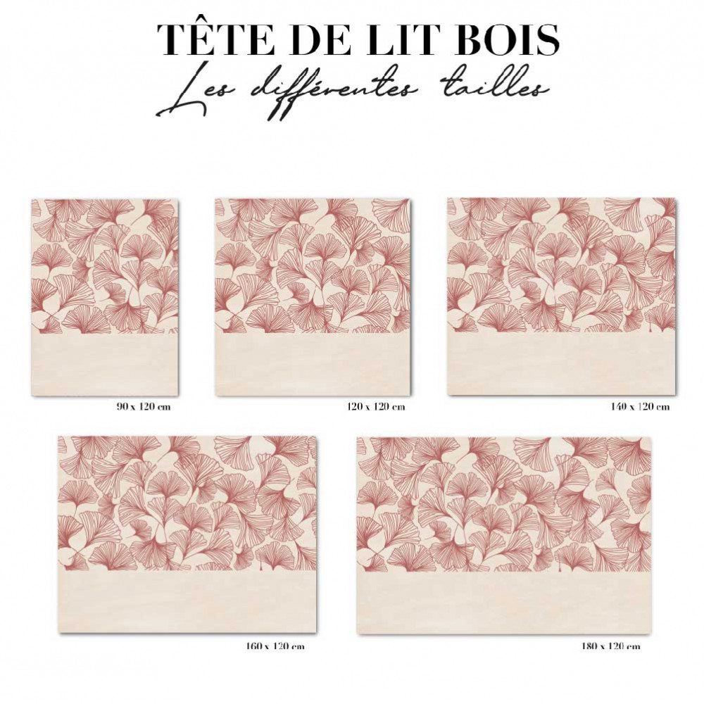 Tête de lit - floral rouge