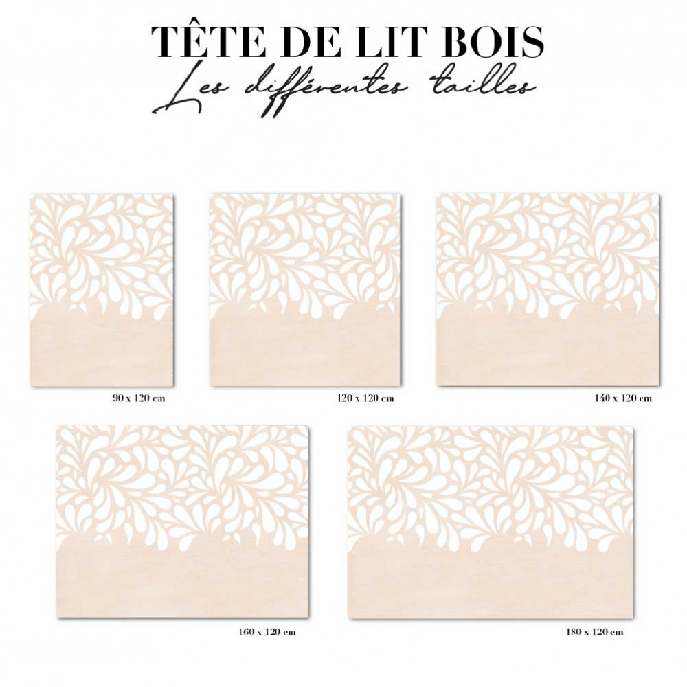 Tête de lit - floral blanc