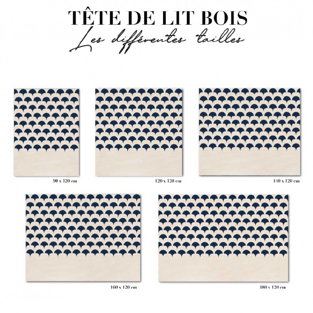 Tête de lit - art déco bleu