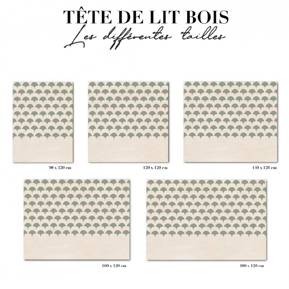 Tête de lit - art déco vert