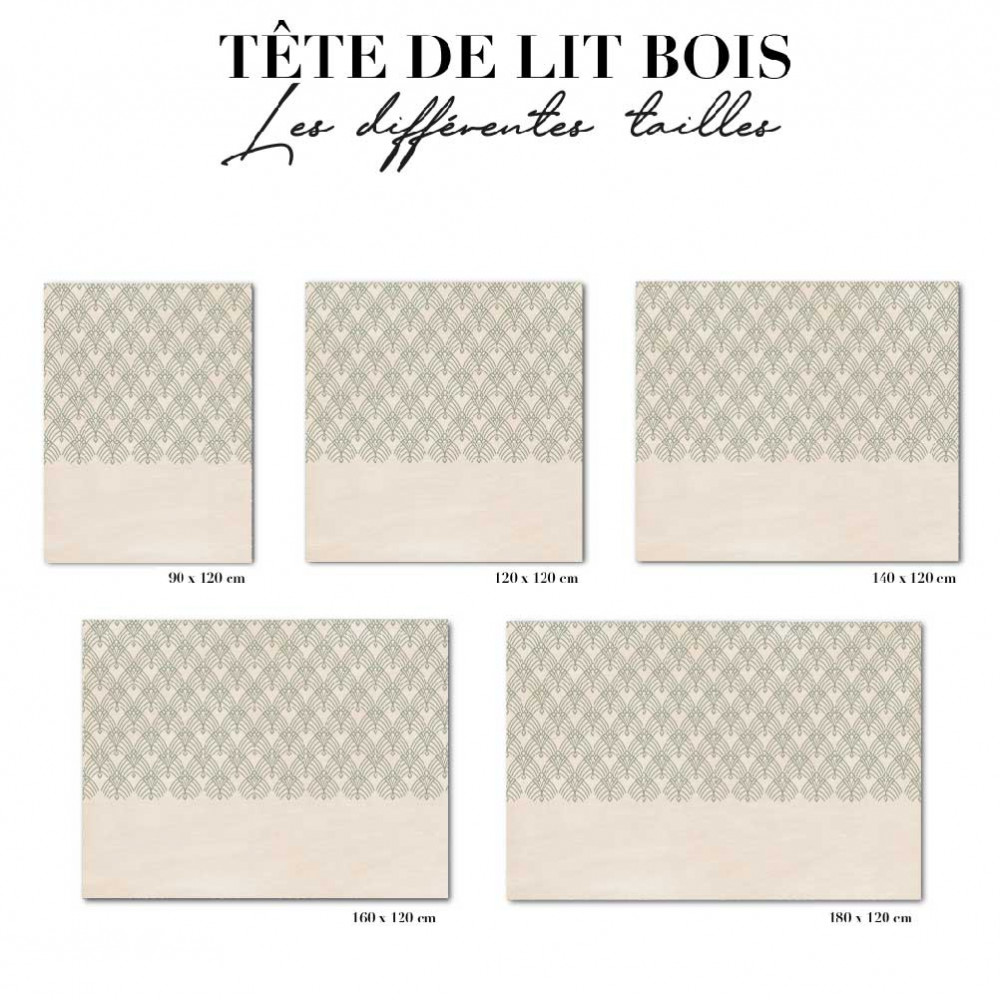 Tête de lit - art déco vert