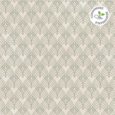 Tête de lit - art déco vert