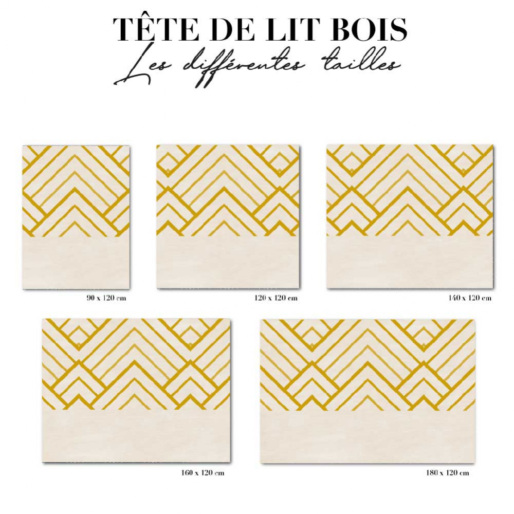 Tête de lit - graphique jaune