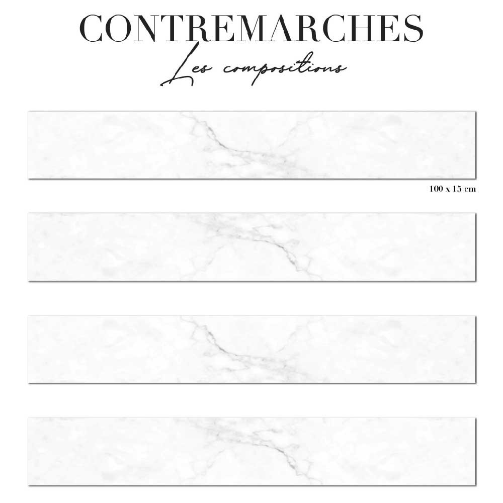 Contremarche - marbre blanc