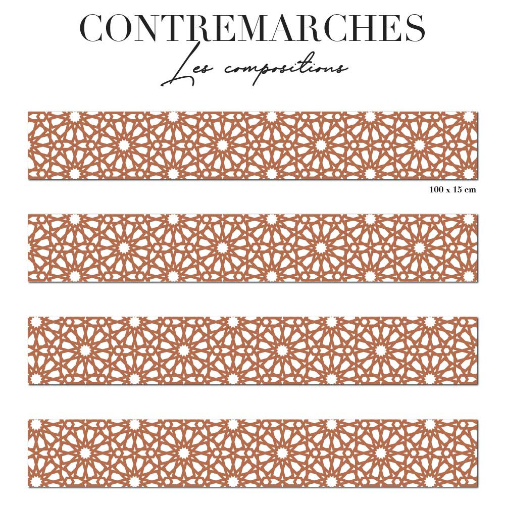 contremarches uniformes - graphique orange