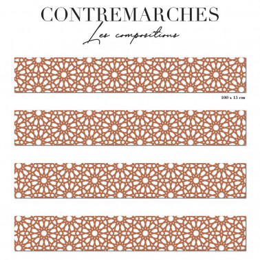 contremarches uniformes - graphique orange