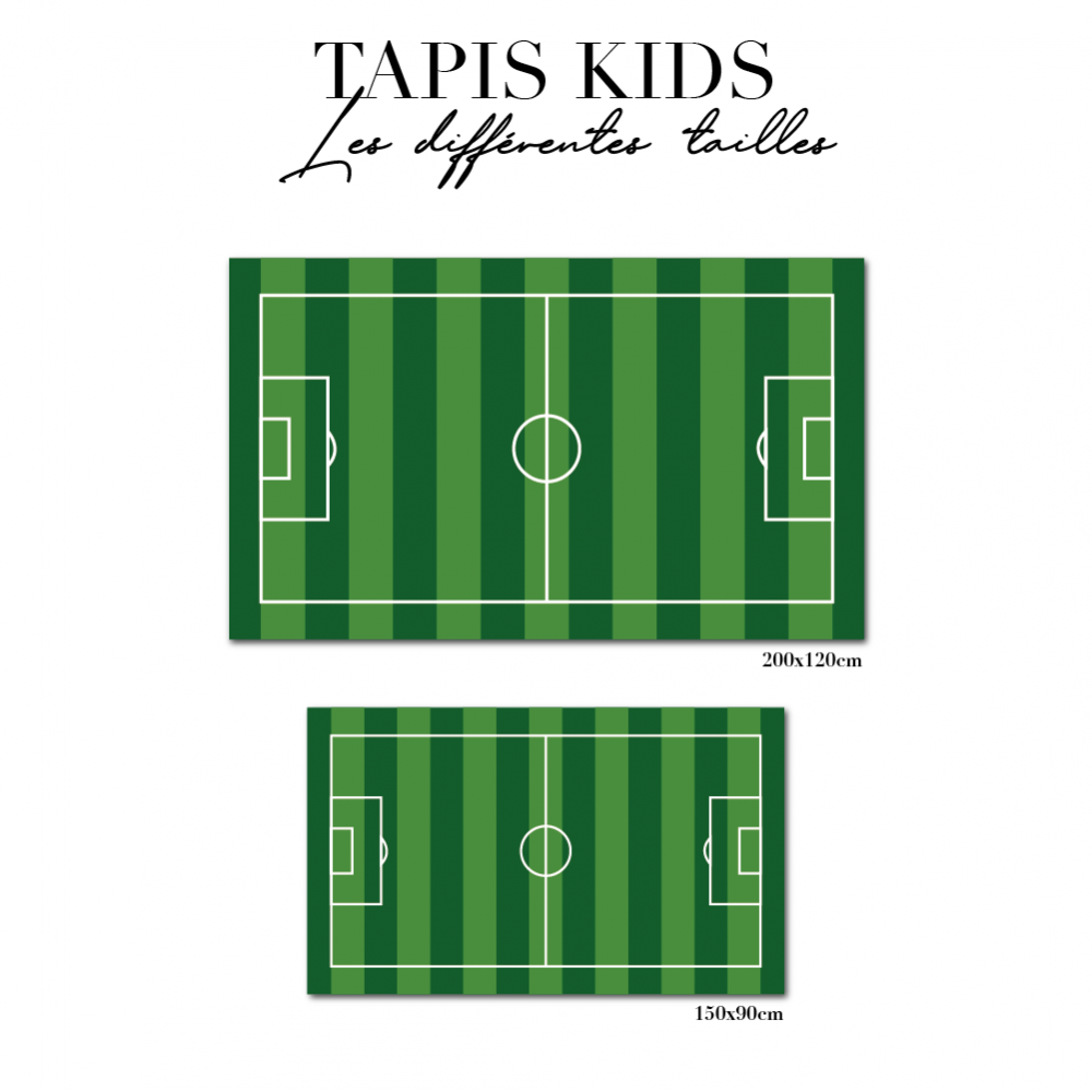 tapis de sol chambre enfant - terrain football