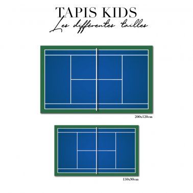 tapis de sol chambre enfant - terrain tennis