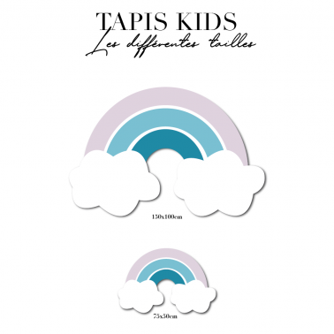 Tapis de chambre Lino Kids Arc En Ciel Pastel Joy