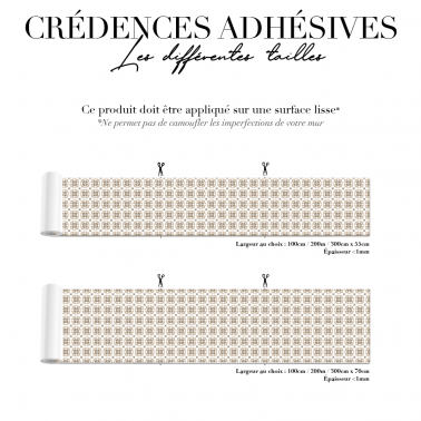 crédence adhésive - carreaux de ciment beige