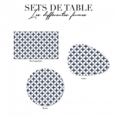 Set de table - Carreaux de Ciment Bleu