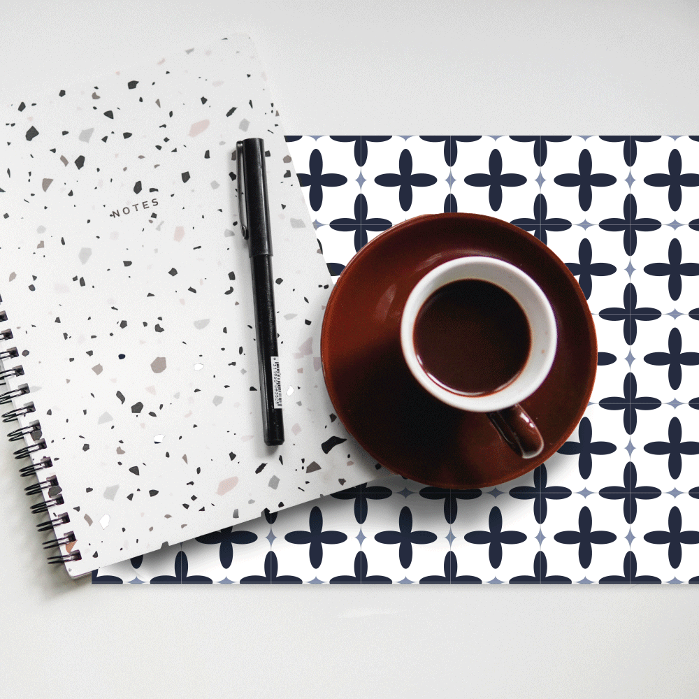 Set de table - Carreaux de Ciment Bleu