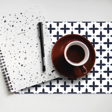 Set de table - Carreaux de Ciment Bleu