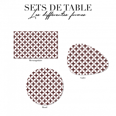 Set de table - Carreaux de Ciment Rouge