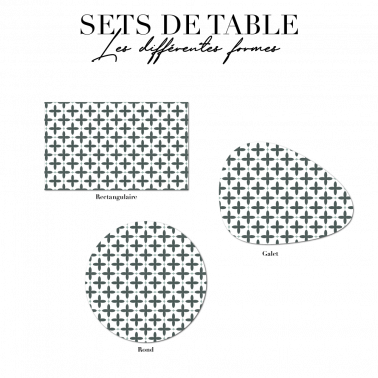 Set de table - Carreaux de Ciment Vert