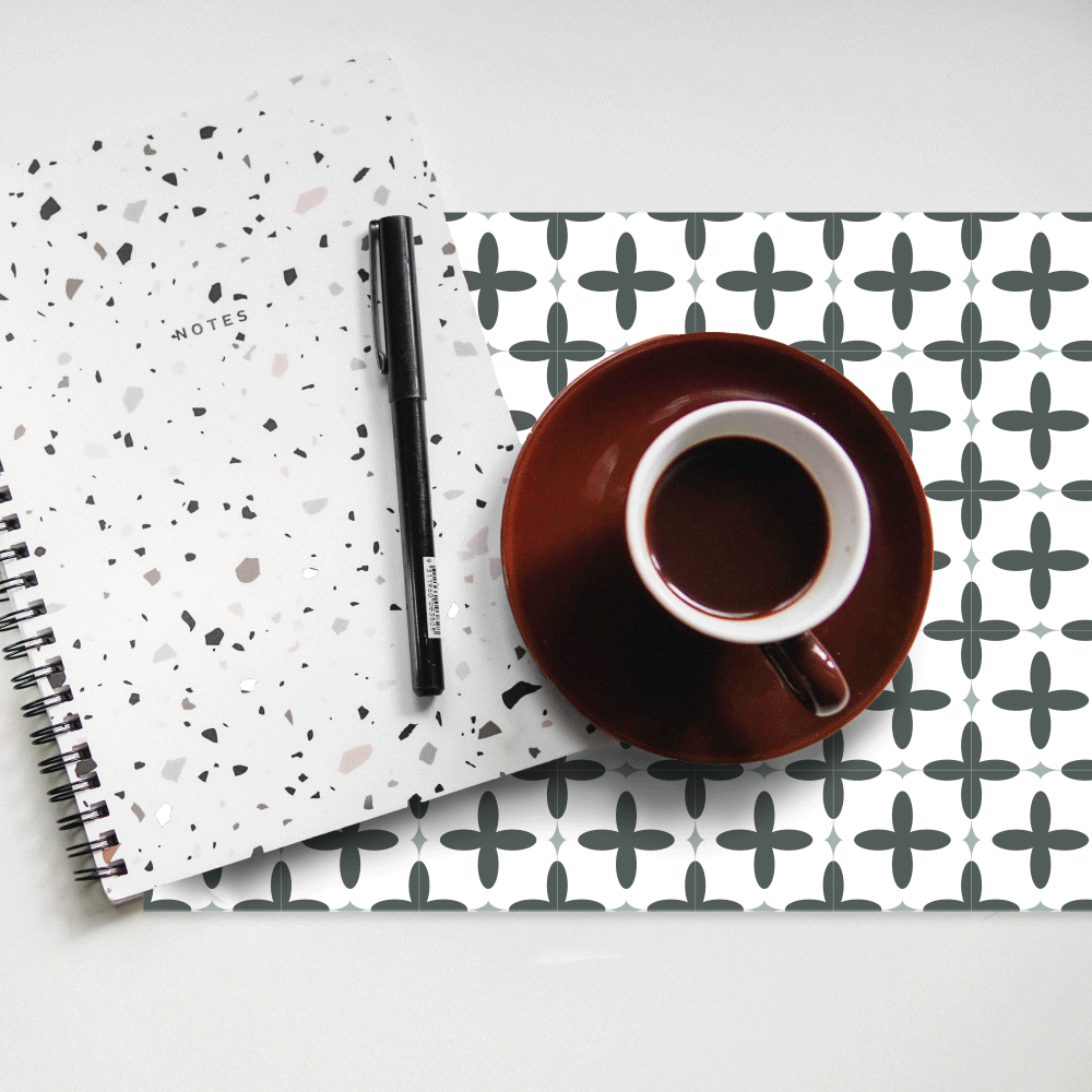 Set de table - Carreaux de Ciment Vert