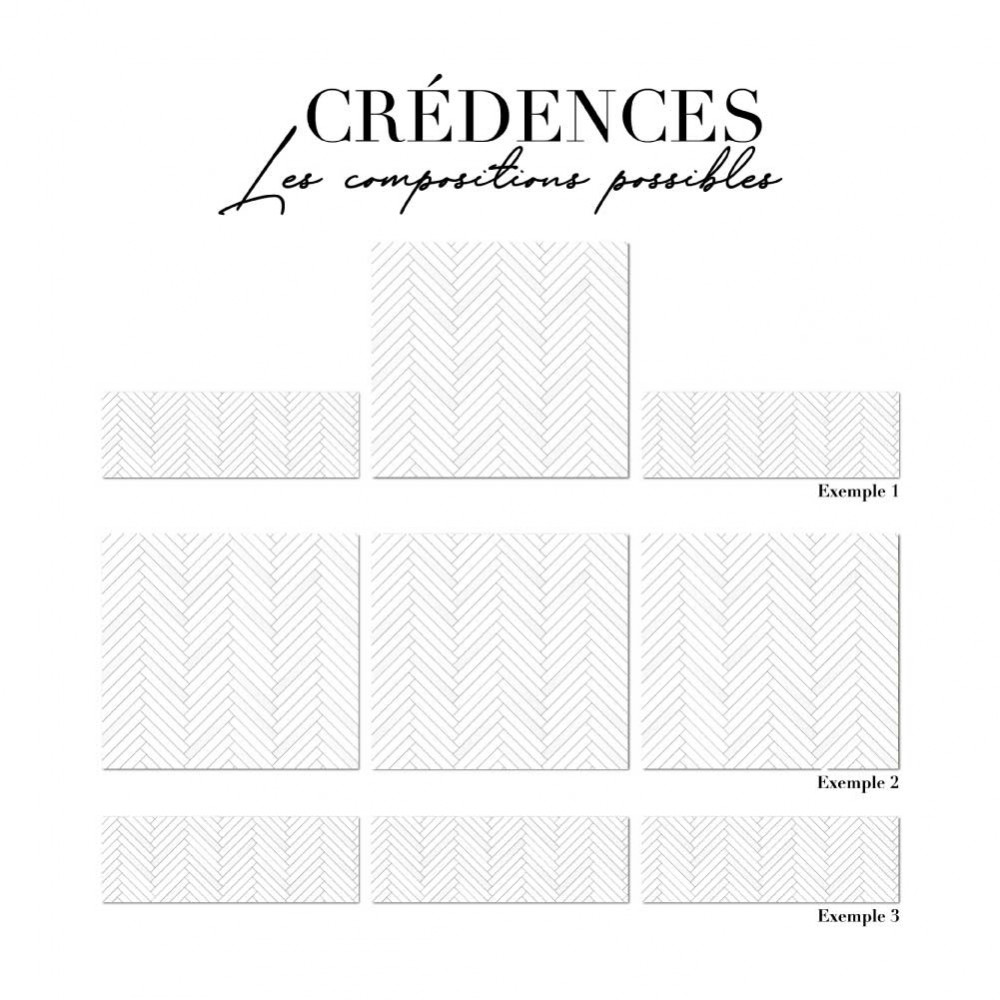 crédence en aluminium - Marie chevrons